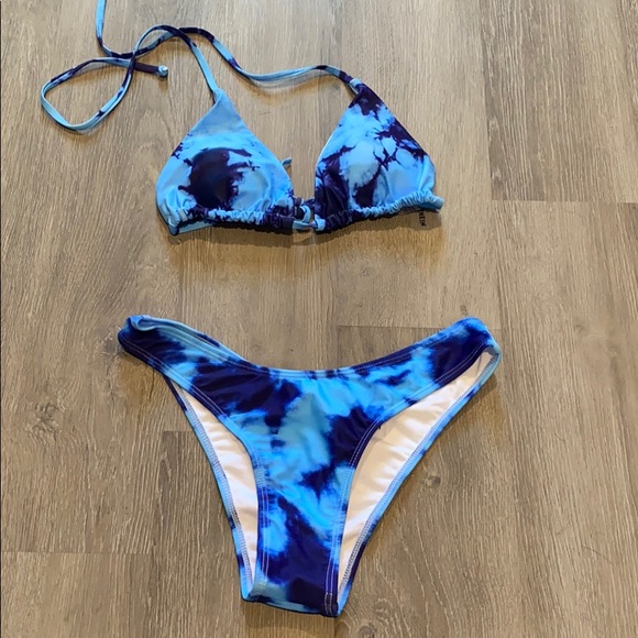 shein tie dye bathing suit